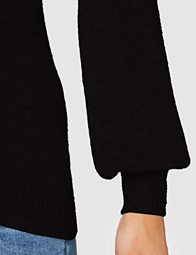 SPARKZ COPENHAGEN Pure Cashmere Puff Sleeve Pullover Suéter pulóver, Black, XS para Mujer