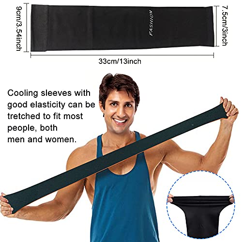 SPEACOUR 2 Pares Mangas para Brazo Elásticas Mangas Protectoras UV Transpirables Manga Protectora Solar para Brazo para Actividades al Aire Libre Protección de la Piel (Negro)