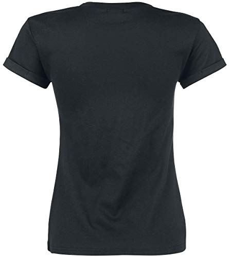 Spiral Direct Bright Eyes-Boatneck Cap Sleeve Top Camiseta, Negro (Black 001), 44 (Talla del Fabricante: Large) para Mujer