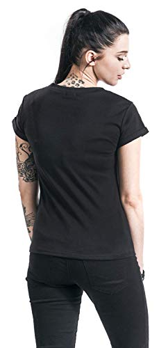 Spiral Direct Bright Eyes-Boatneck Cap Sleeve Top Camiseta, Negro (Black 001), 44 (Talla del Fabricante: Large) para Mujer