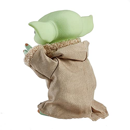 Star Wars The Mandalorian Peluche 28 cm Baby Yoda (El niño) con sonidos y bolsa de transporte, juguete para niños +3 años (Mattel HBX33)