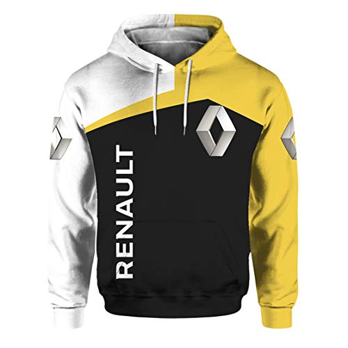 Sudadera con Capucha De Manga Larga para Hombre Sudadera con Estampado Digital 3D R.e-n-a-u.l-t (1,5XL)