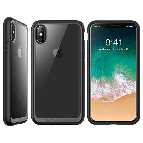 SupCase Funda iPhone X / XS Delgada Carcasa [Unicorn Beetle Style] Transparente Case Compatible con Apple iPhone X iPhone XS 5.8 Pulgadas Negro