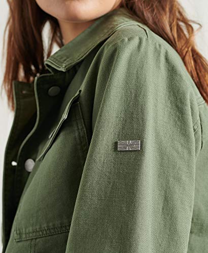 Superdry Cropped Dresscode Jacket Chaqueta, Verde (Rosemary Green V0v), M (Talla del Fabricante:12) para Mujer