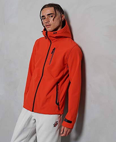 Superdry Hooded Softshell Parka, Manzana roja, M para Hombre