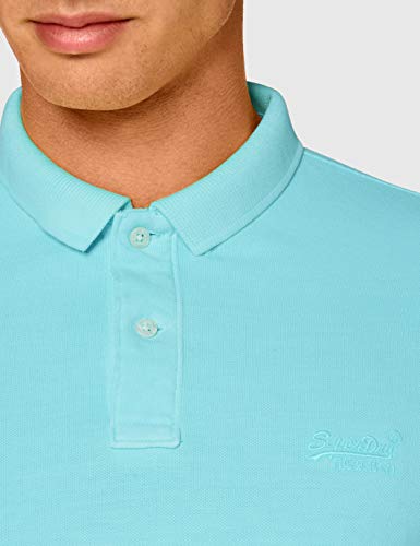 Superdry Vintage Destroyed Polo, Azul (Pool Blue Bcz), XL para Hombre