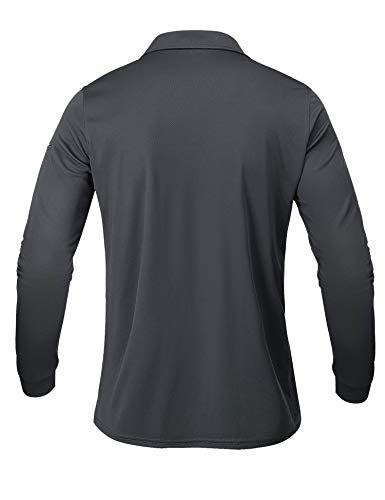 Sykooria Camiseta Polo Deporte Hombre Camisa Golf Deportiva Ropa Mangas Larga Deportiva Transpirable Secado Rápid Top Deportiva T Shirt para Correr Trotar Fitness Ciclismo Entrenamiento Yoga Casual