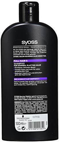 syoss Champú Full Hair 5, 3 Pack (3 x 500 ml)