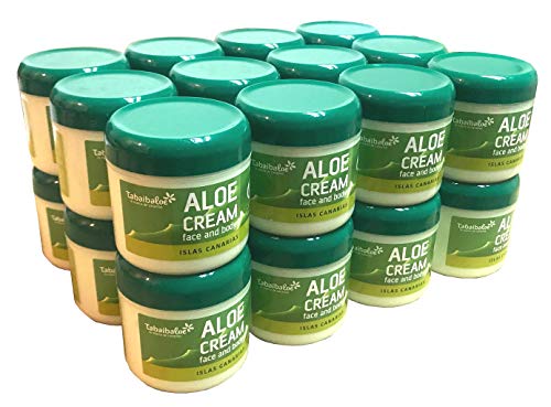 TABAIBALOE Tabaiba Aloe Vera Crema Hidratante Facial Y Corporal Aloe 100% Natural De Las Islas Canarias 300 Ml X 24 Unidades, 7200 Mililitro