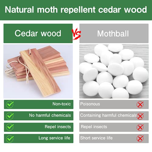 Talotoh Madera de Cedro,Juego de Repelente contra de Polilla de Cedro Natural,Repelente de Insectos Natural Puro, Adecuado para cajones/Perchas/armarios (39 Paquetes)