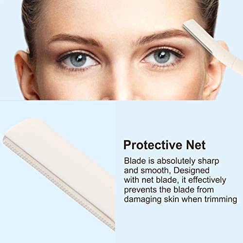 TAMETZONA 6 Cuchillas profesionales ECO reciclables de depilar cejas vello facial rasuradora cejas de trigo endurecido, eyebrow razor