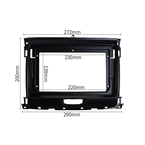 taoxin Double 2 DIN 9 Pulgadas Radio Fascia FIT FOR Ford Ranger 2015+ Panel estéreo GPS Reproductor de DVD Reproductor de Reposo Instalación Envolvente Sorteo Kit Marco