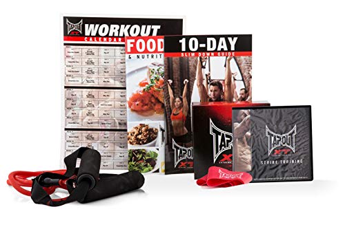 TAPOUT - Programa de entrenamiento completo - Pack de 12 DVDs inspirados en las artes marciales mixtas (MMA) - Producto original anunciado en TV. Idiomas: Español e Inglés. Manuales y Guias: solo Español