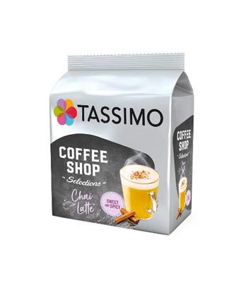 Tassimo Coffee Shop Selections Coffee Bundle - Tassimo Coffee Shop Chai Latte/Typ Flat White/Typ Toffee-Nut Latte - 6 Paquetes (48 Porciones)