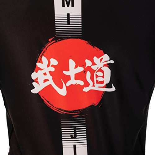 Tatami Fightwear Bushido Black Short Sleeve Rash Guard Men's Camisa de Compresión Hombre MMA BJJ Fitness Artes Marciales Boxeo Grappling No Gi