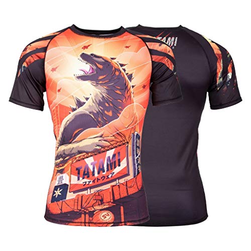 Tatami Fightwear Godzilla Rash Guard Men's Camisa de Compresión Hombre MMA BJJ Fitness Artes Marciales Boxeo Grappling No Gi