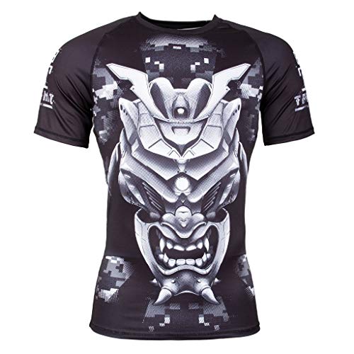 Tatami Fightwear Kabuto Rash Guard Men's Camisa de Compresión Hombre MMA BJJ Fitness Artes Marciales Boxeo Grappling No Gi