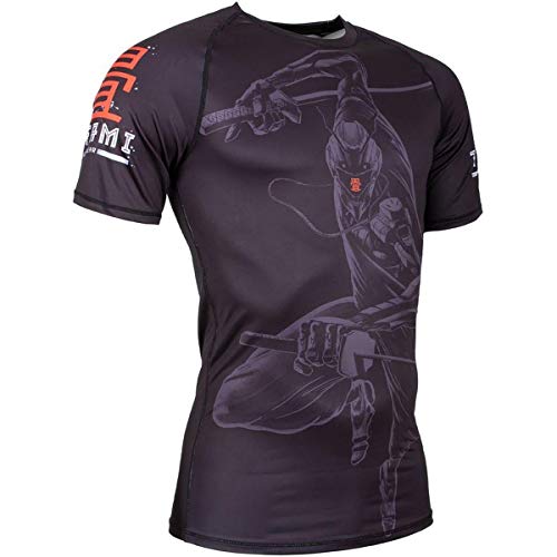 Tatami Fightwear Ninja 2099 Rash Guard Men's Camisa de Compresión Hombre MMA BJJ Fitness Artes Marciales Boxeo Grappling No Gi