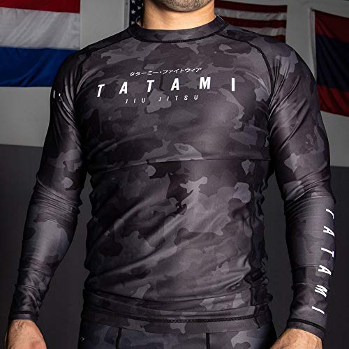 Tatami Fightwear Stealth Rash Guard Men's Camisa de Compresión Hombre MMA BJJ Fitness Artes Marciales Boxeo Grappling No Gi