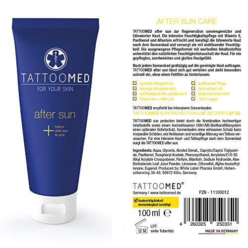 TattooMed All in Bundle SUN - Sistema Completo de Protector Solar/Protector de Color Para Tatuajes - 3 x 100ml