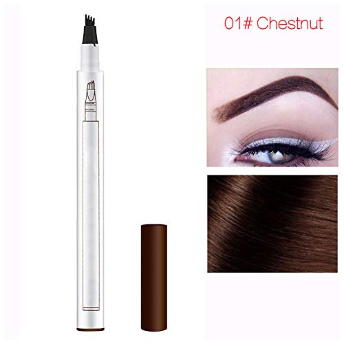 Tatuaje de la ceja de la pluma, pluma de la ceja Microblading, impermeable lápiz de cejas de maquillaje profesional, Sorteos Natural Brow pelos y rellenos en áreas dispersas y lagunas, natural 3pcs