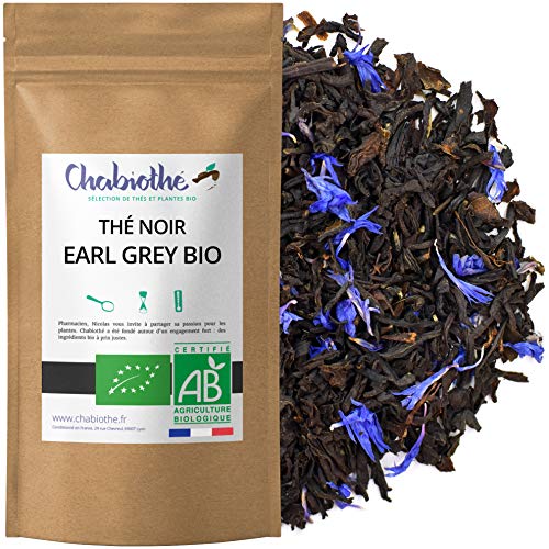 Té Negro Earl Grey BIO 200g - orgánico bergamota y flores de aciano - bolsa biodegradable