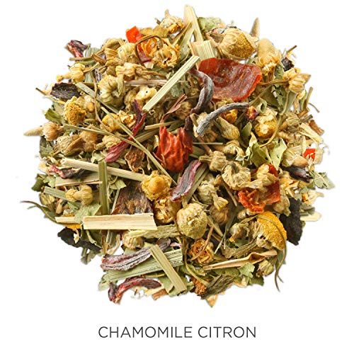 Tea Forté Chamomile Citron | Tè alla camomilla biologica Infuso alla rinfusa | Capacità 40 g | 35 a 50 tazze | Scatola di latta riutilizzabile