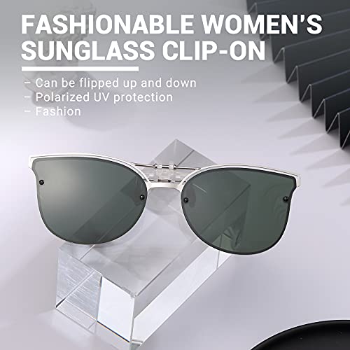 TERAISE Gafas De Sol Con Clip Para Mujer Con Gafas Graduadas Polarizadas Flip Up Vintage Gafas De Sol Cat Eye Para Mujeres