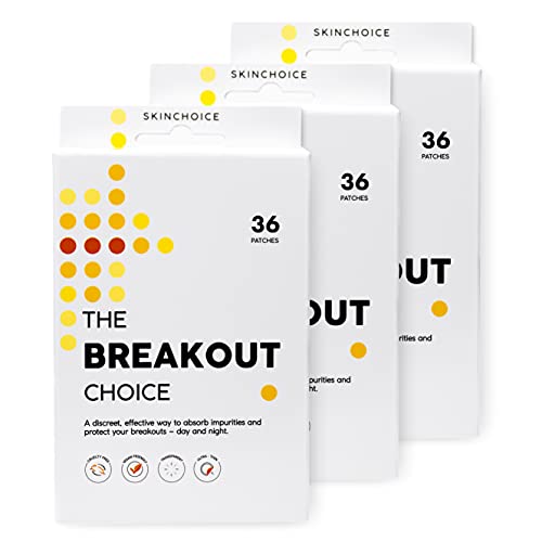 The Breakout Choice by SKINCHOICE - 108 Pegatinas Para Granos, Parche Hidrocoloide Invisible Para Absorber Granos, Ideal para el Acne, Vegano y Libre de Crueldad Animal