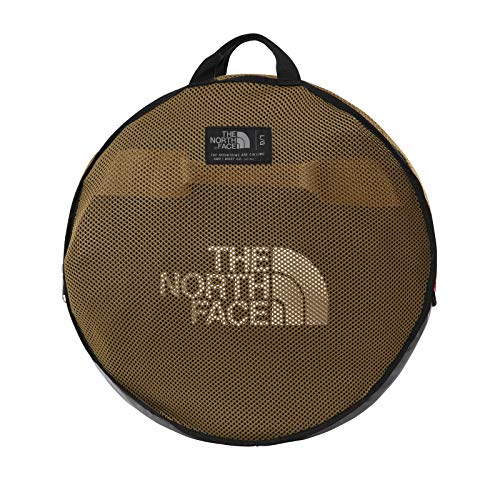 The North Face - Bolsa Gilman Duffel - Bolsa de Campamento Base Duradera con Correas de Hombro - Black/British Khaki, Large