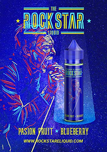 The Rockstar Passion Fruit Blueberry 50ml 70VG/30PG Liquido Vaper sin nicotina | Fruta de la pasión | Arándano -> e-liquido duo frutas