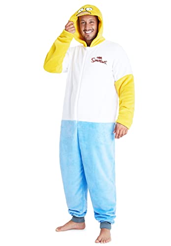 The Simpsons Pijama Hombre Entero de Homer Simpson Mono Pijama de Forro Polar (M)