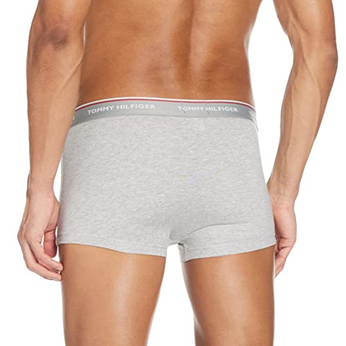 Tommy Hilfiger 3p LR Trunk Boxer, Negro (Black/White/Grey Heather 004), L (Pack de 3) para Hombre