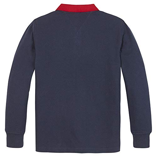 Tommy Hilfiger Bold Colorblock Polo L/s Camisa, Twilight Navy, 80 para Hombre