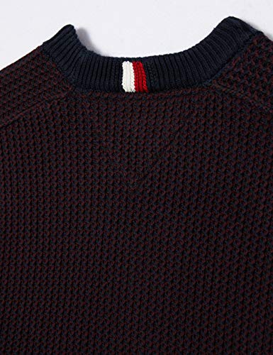 Tommy Hilfiger Bold Texture Sweater Suéter, Deep Burgundy, XXL para Hombre