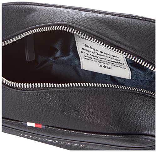 Tommy Hilfiger Casual PU WASHBAG, Accesorio de Viaje-Billetera Plegable para Hombre, Schwarz