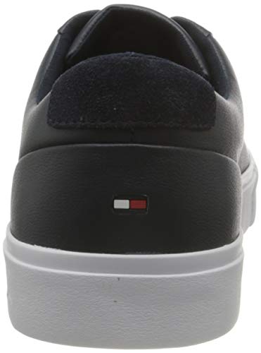 Tommy Hilfiger Corporate Leather Sneaker, Zapatillas Hombre, Cielo del Desierto, 43 EU