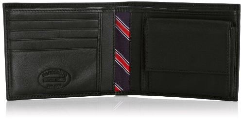 Tommy Hilfiger Eton CC Coin Pocket - Monedero de Cuero Hombre, Color Negro, Talla 14x10x2 cm (B x H x T)