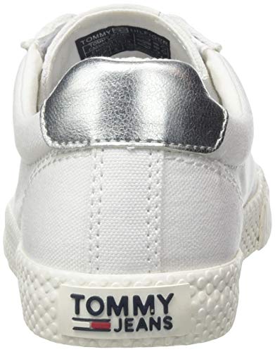 Tommy Hilfiger Tommy Jeans Casual Sneaker, Zapatillas, Blanco (White 100), 35 EU