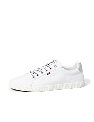 Tommy Hilfiger Tommy Jeans Casual Sneaker, Zapatillas, Blanco (White 100), 35 EU