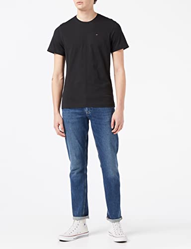 Tommy Jeans Regular C Camiseta con Cuello Redondo, Negro (Tommy Black), XXL para Hombre