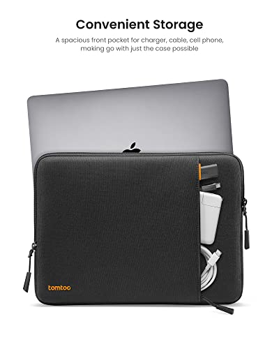 tomtoc Funda Blanda Ecológica para 13" MacBook Air M1 2018-2021/A2337 A2179 A1932, MacBook Pro 13 M1/A2338 A2251 A2289 2016-2021, 12,9" iPad Pro 2018-2021, Bolsa Protectora Impermeable para Portátil