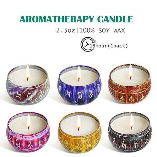 Tonsooze Vela Perfumadas, 12 Series de Constelaciones Vela aromática Velas Perfumada Vainilla Cera de Soja Natural para Relajación y Alivio de Estrés Aromaterapia Decoración Juego de Regalo