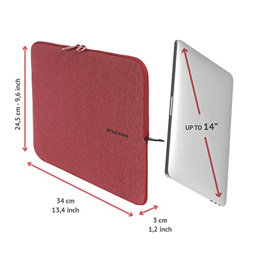 Tucano Mélange Second Skin 14" - Funda (Funda, 35,6 cm (14"), 182 g, Rojo)