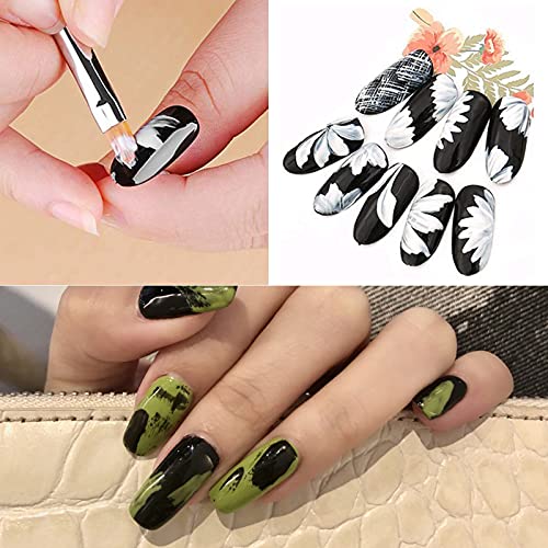 TUFEIMJ 7pcs Pinceles Uñas, UV Gel Nail Brushes, DIY Nail Diseño Herramientas, para Decorar Nail Decoration(púrpura)