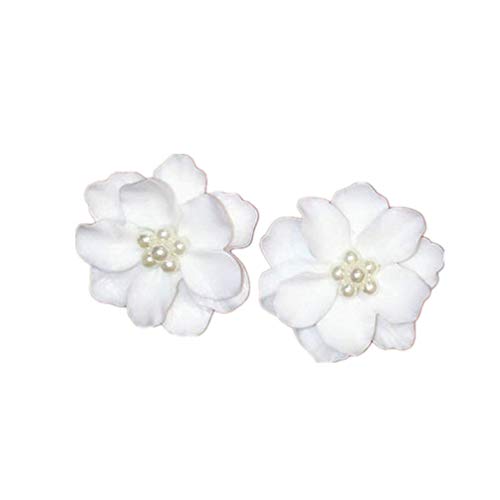 UBL PULABO1 par de pendientes grandes de flores de camelia blancas para mujer, regalo elegante, joyería rentable y duradera