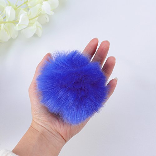 ULTNICE 12pcs Faux Fur Pom Poms bola esponjosa DIY para tejer sombreros bufandas bolsos encantos