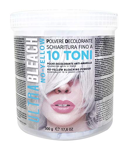 ULTRA BLEACHED 500 GR - POLVO DECOLORANTE ANTI-AMARILLO. Aclaración hasta 10 TONOS. Máxima aclaración - Máxima protección con Oligosacáridos Beta-D Fructosa