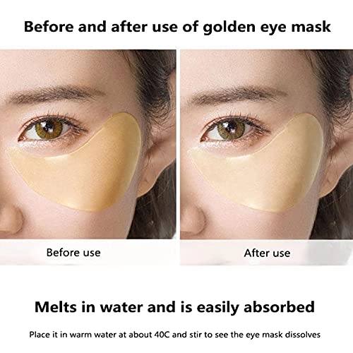 Under Eye Collagen Patches Eye Masks 24k Gold Eye Mask 30 Pairs-Puffy Eyes and Dark Circles Treatments, Eye Gel Pads for Puffiness, Wrinkles, Dark Circles (Gold&Snail)