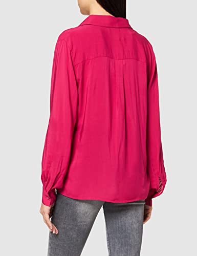 United Colors of Benetton Camicia 5SF05QD64 Camisa, Fucsia 04L, M para Mujer